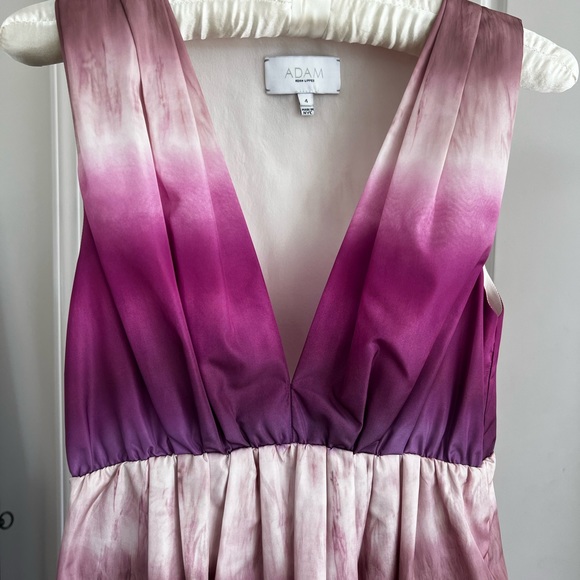 Adam Lippes pink/purple ombré dip dye dress, size 4, never worn, made in NYC. - Picture 4 of 9
